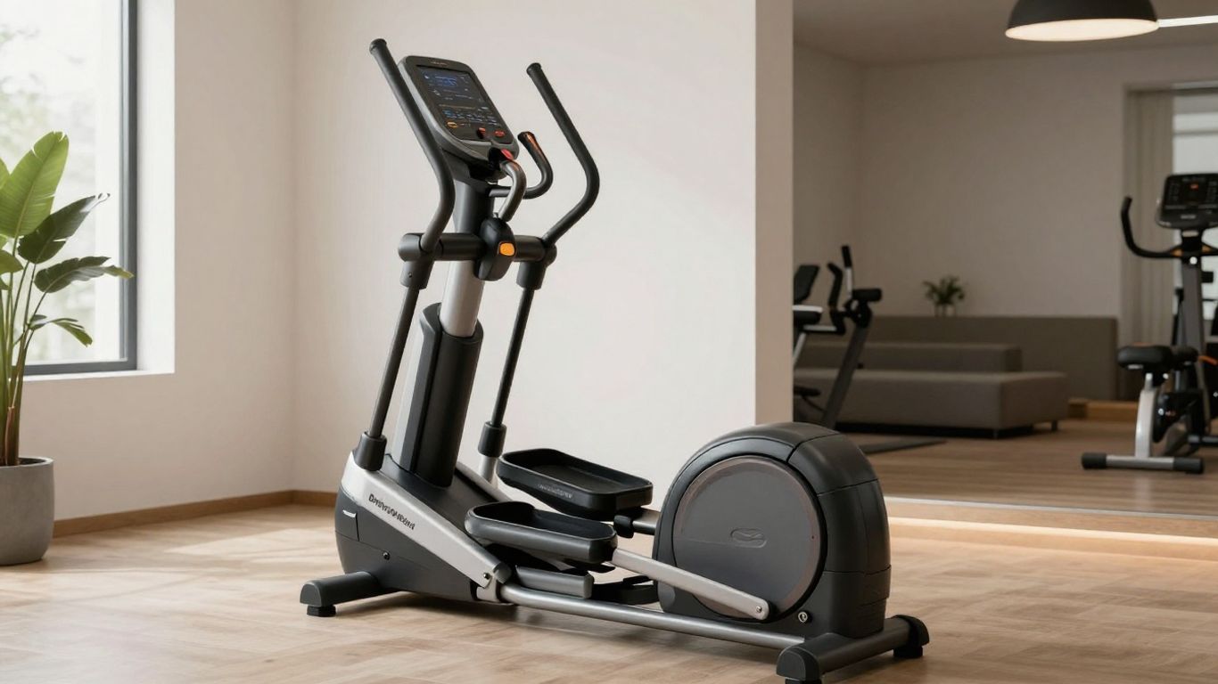 Bowflex Max Trainer M9 in a home gym.