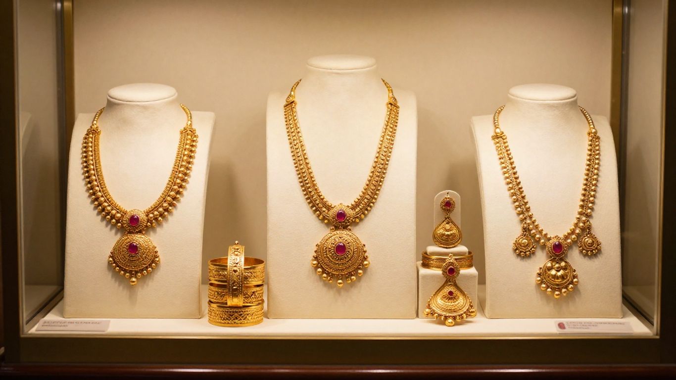 Elegance in traditional golden jewellery collections