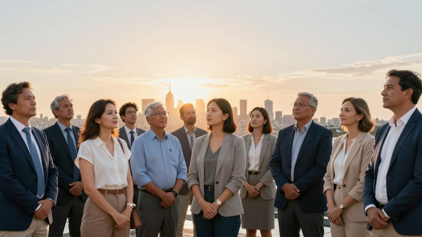 Australians looking towards a hopeful future.