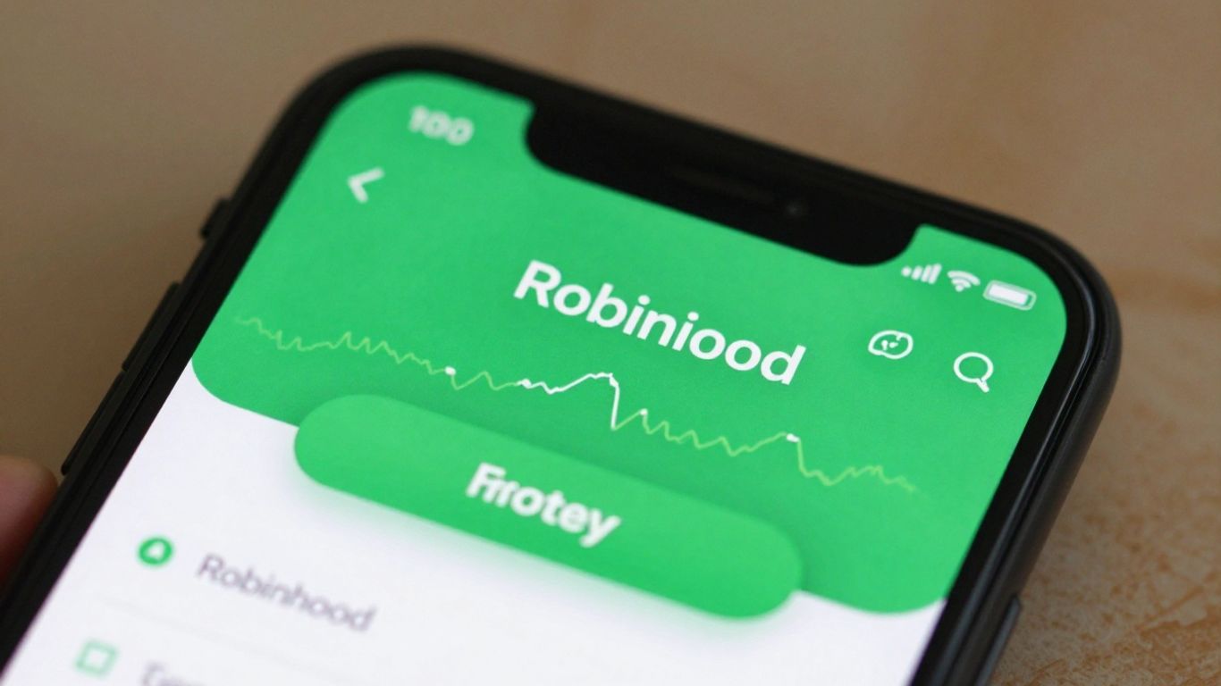 Robinhood app interface on a smartphone screen.