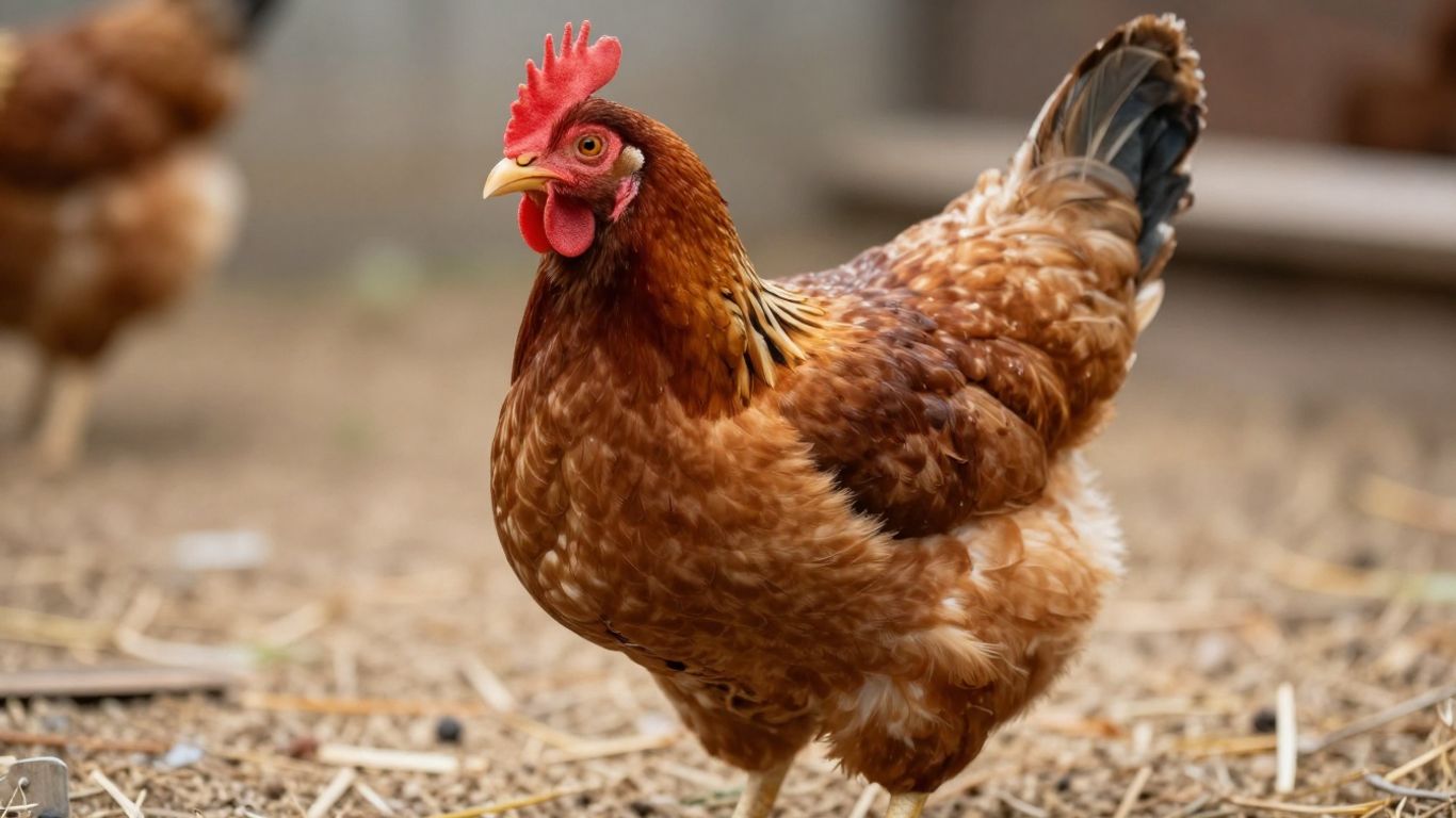 Zdrowy kurczak w czystym otoczeniu