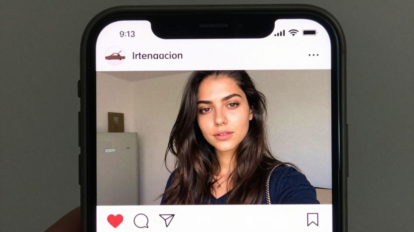 Visuel Instagram parfaitement cadré sur un smartphone.