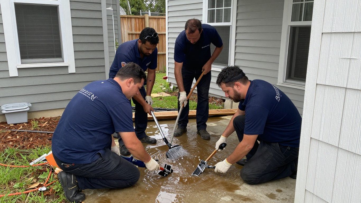Berkeley Lake water damage contractors restoring a home