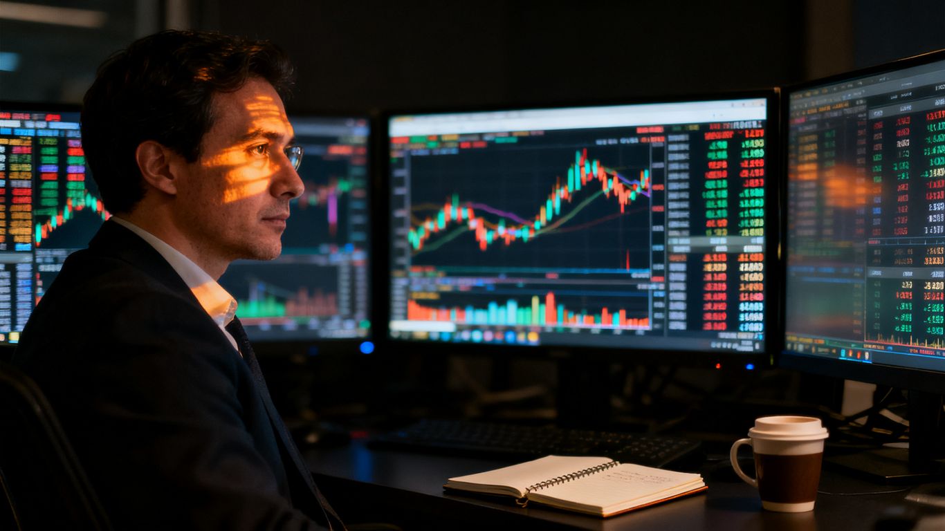 Trader surveillant la réaction des prix après une publication