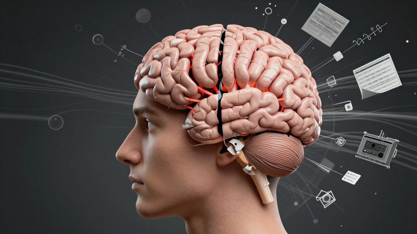 Brain split with tasks on one side, chaos on the other.