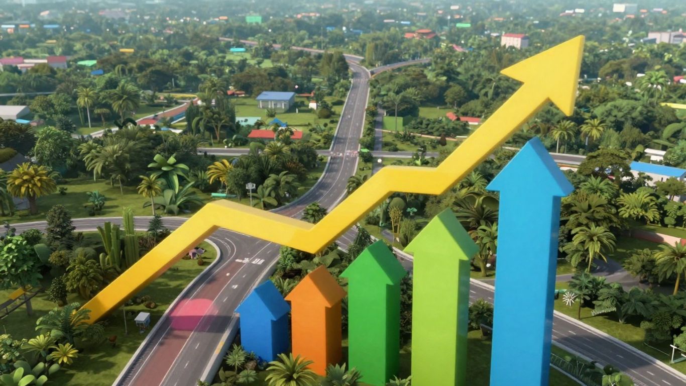 Abstract pathways indicating growth and efficiency on Amazon.