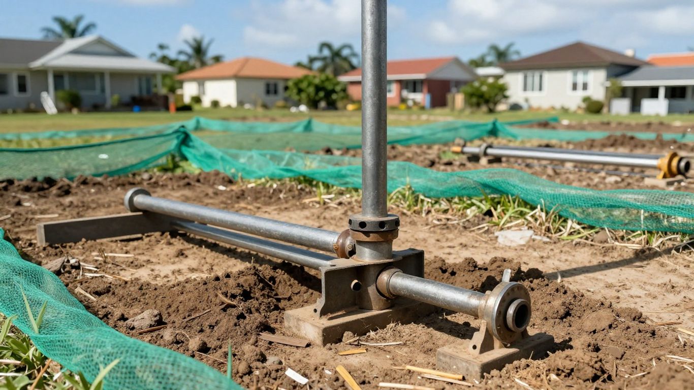 Geotechnical testing on a residential site
