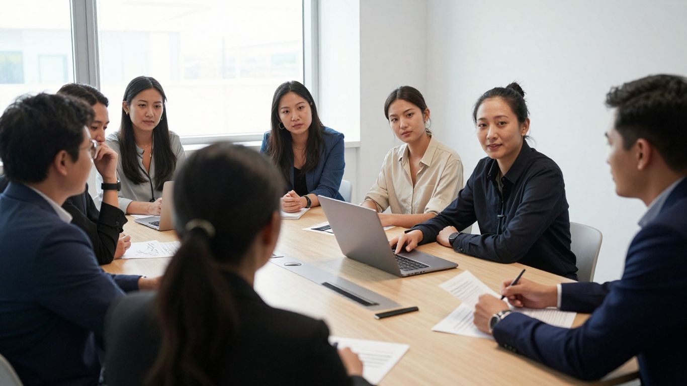 B2B leadership team discussing growth priorities