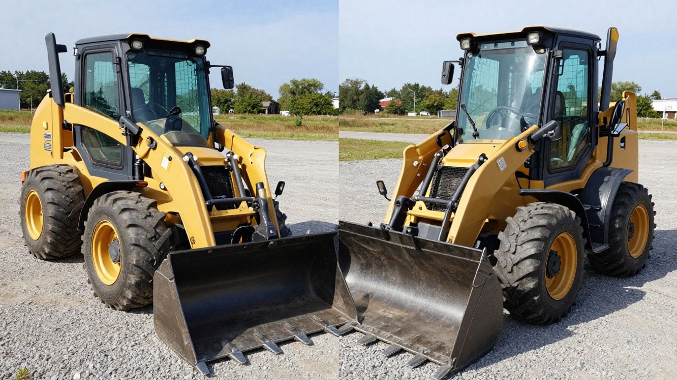 Skid loader rental versus purchase comparison image.