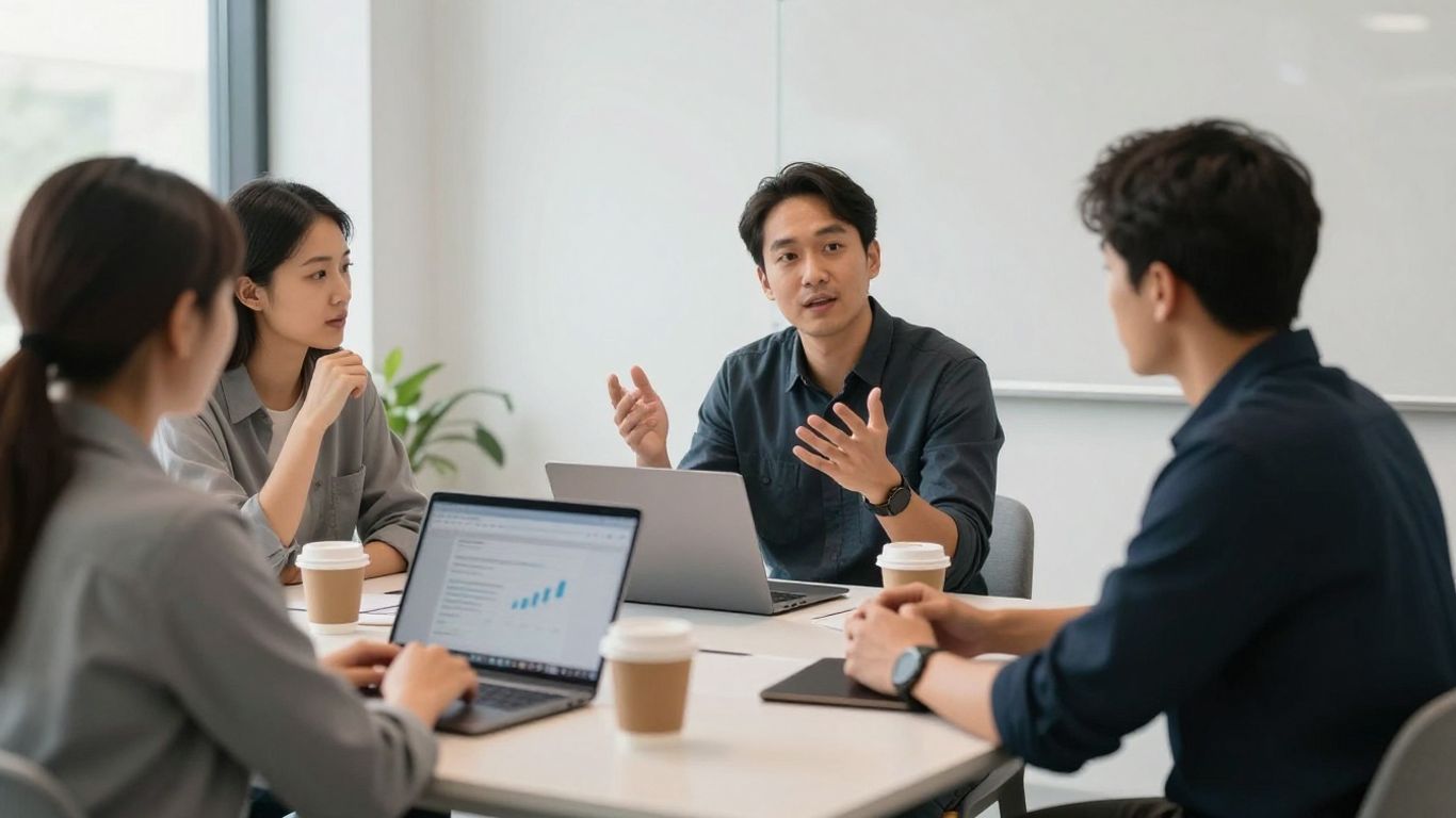 SaaS leadership team discussing revenue priorities