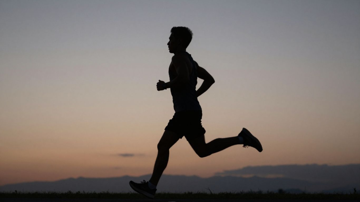 Athletic person in motion