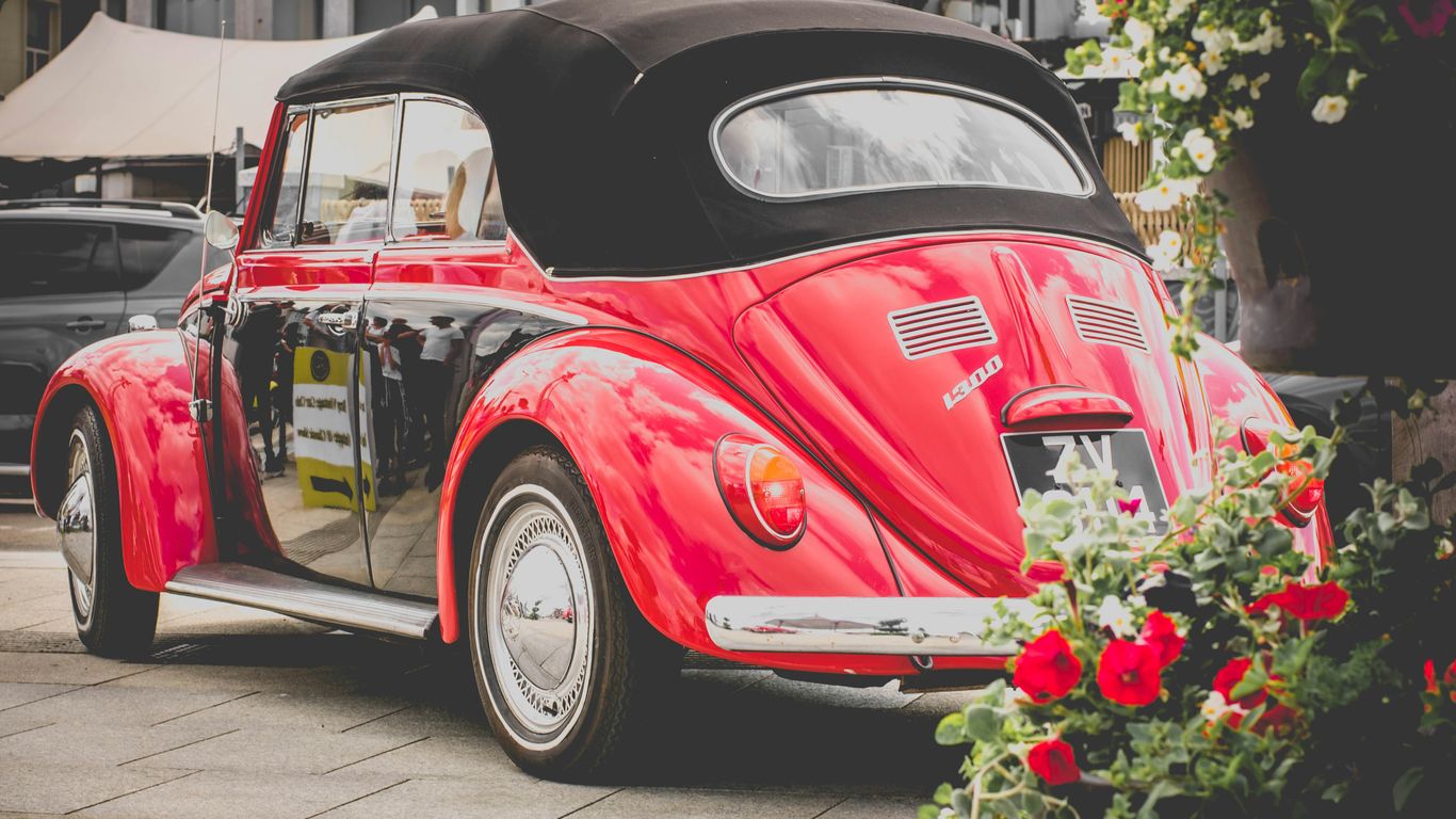 red and black vehicle
