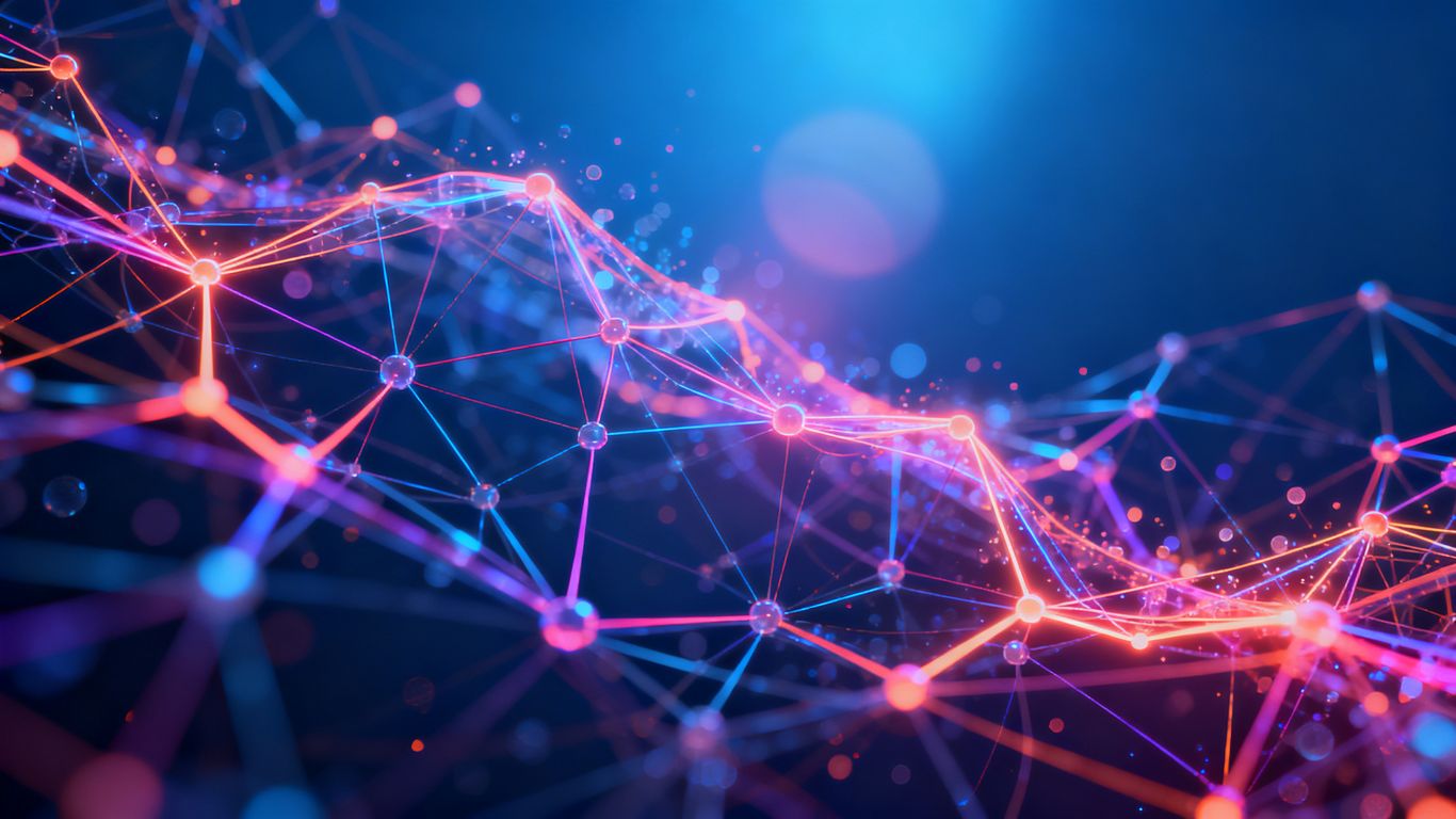 Abstract visualization of AI thought processes and reasoning pathways.