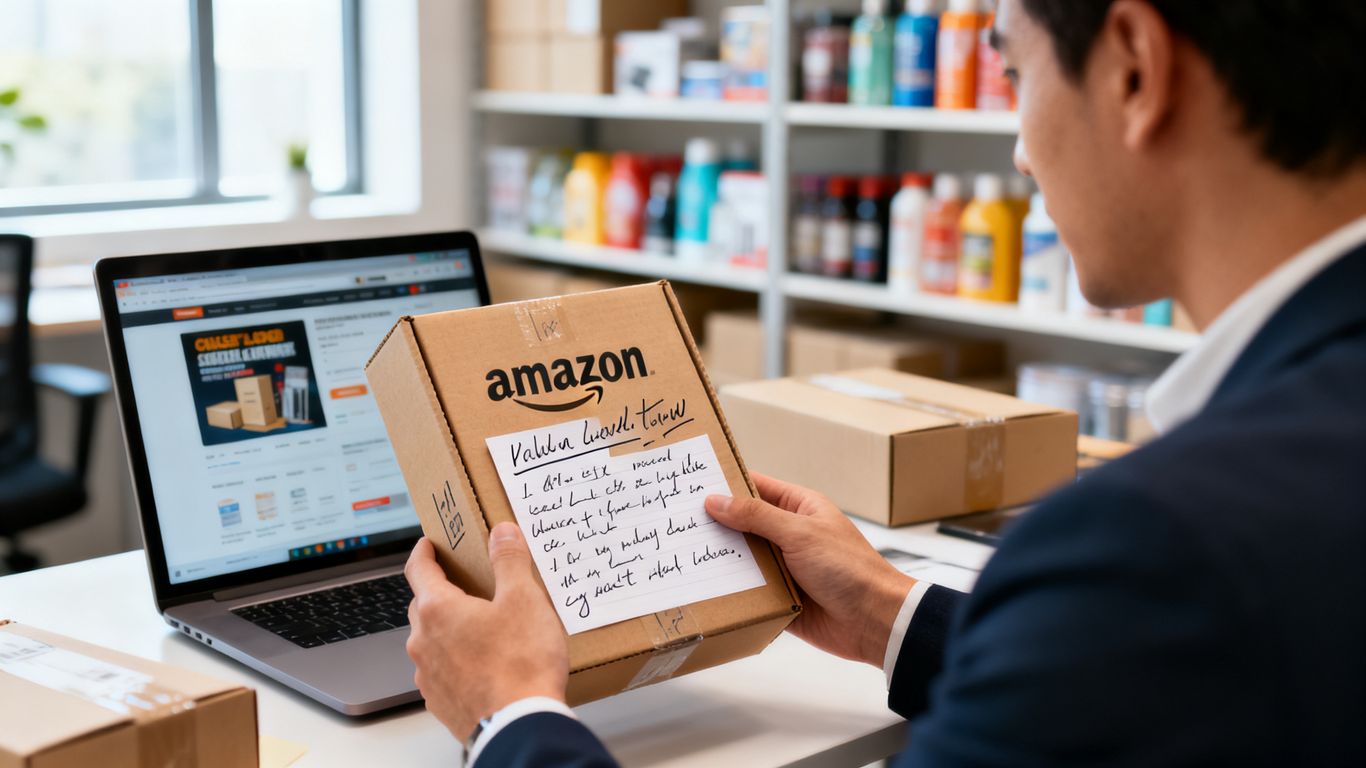 Amazon seller reviewing campaign targets