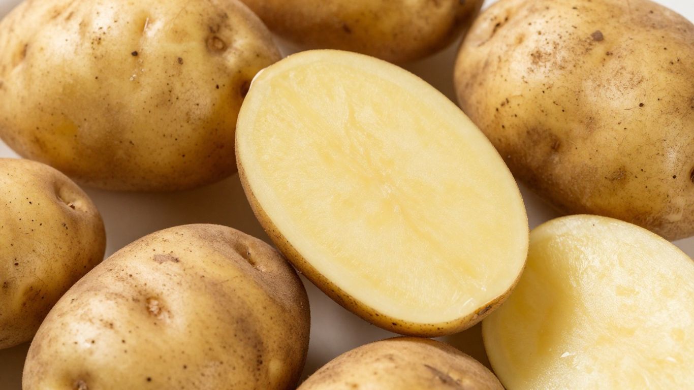 Biologische aardappelen met verlies van smaak en structuur.
