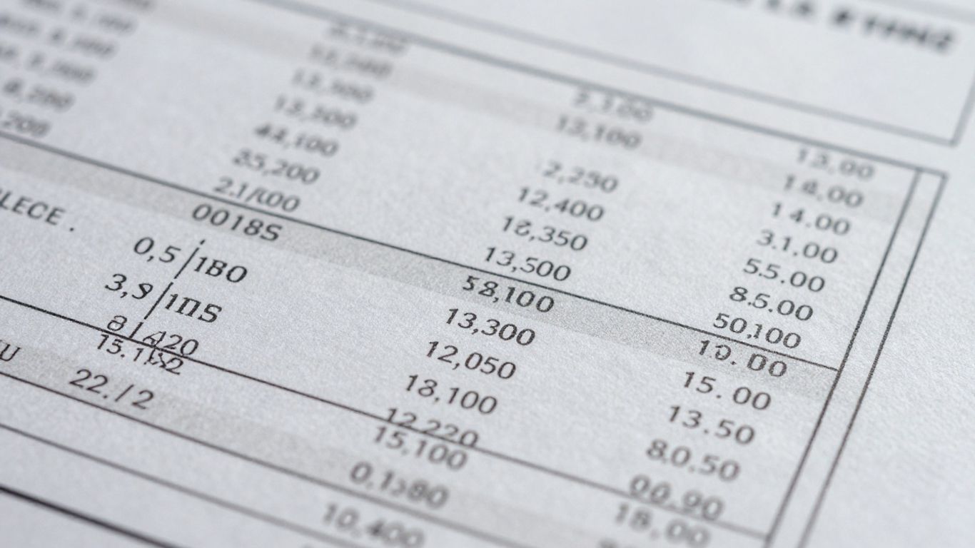 Financial profit and loss statement document.