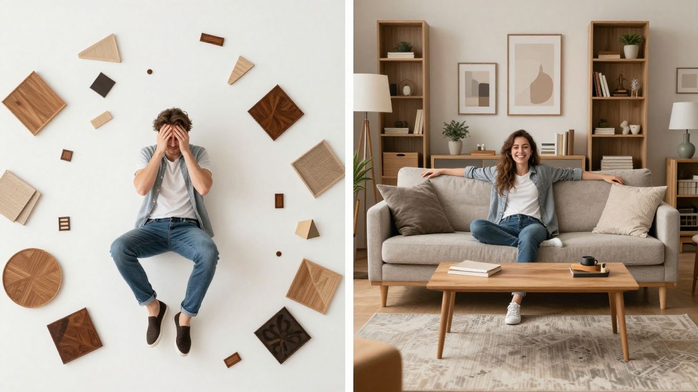 Muebles separados vs. paquete completo: Ahorro y estilo.
