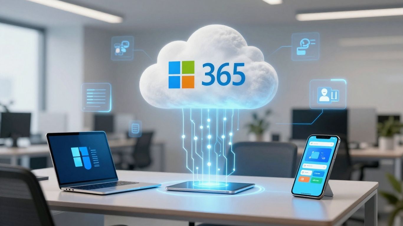 Microsoft 365 migration and collaboration digital interfaces.