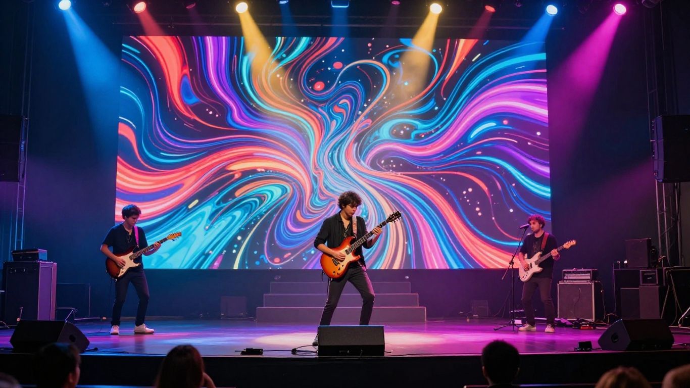 AI music video visuals on social media.