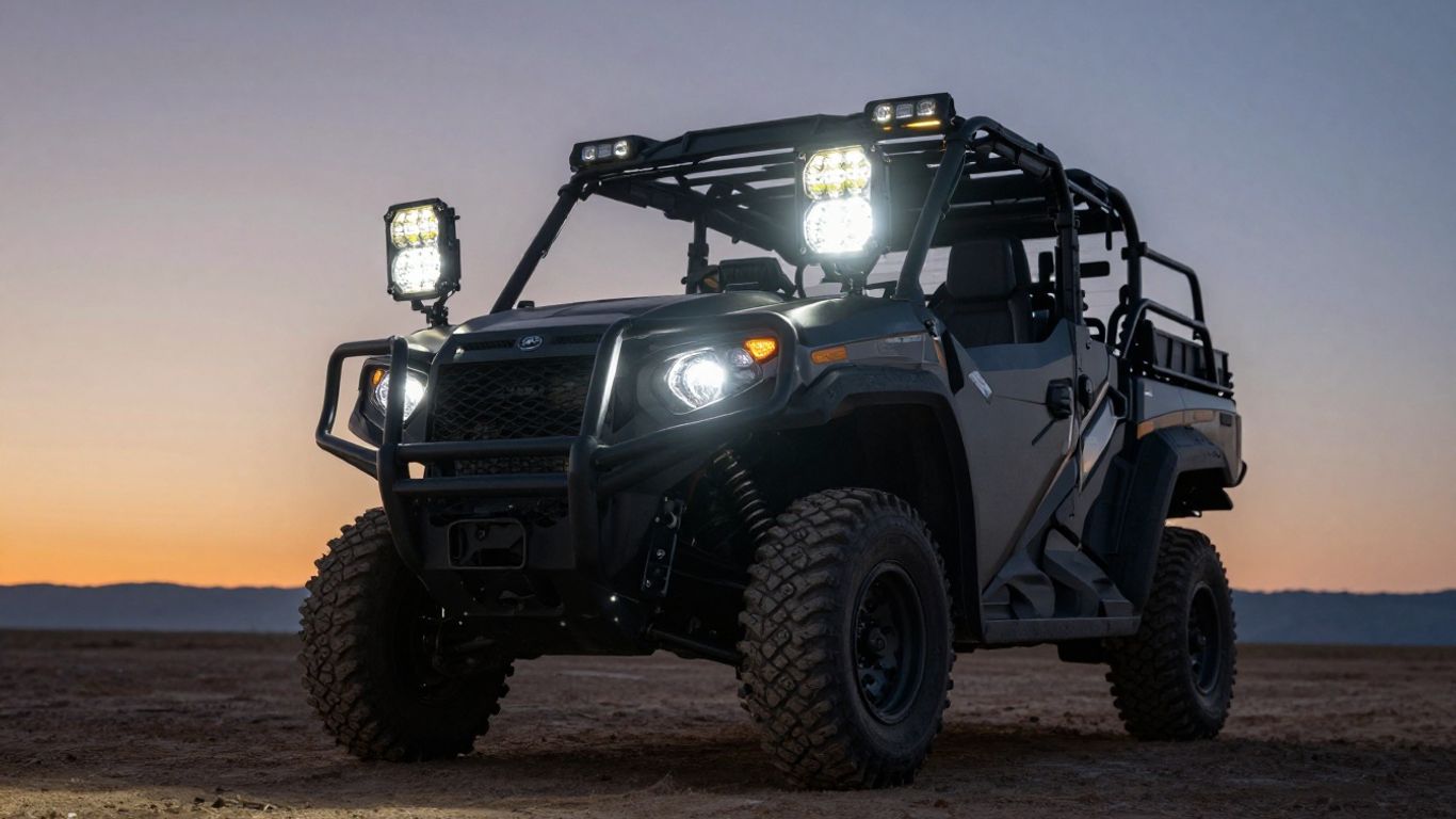 Bright LED lights on vehicle