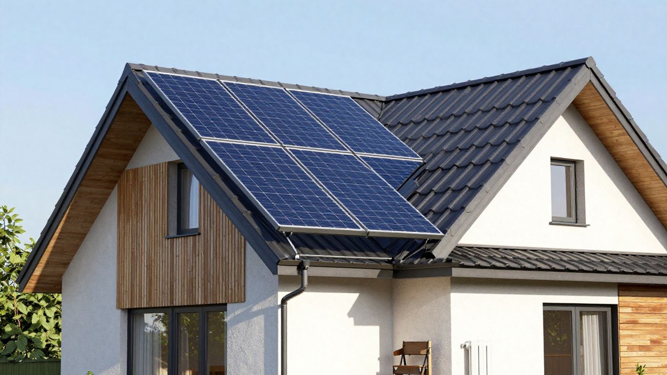 Solární radiátor v moderním domě