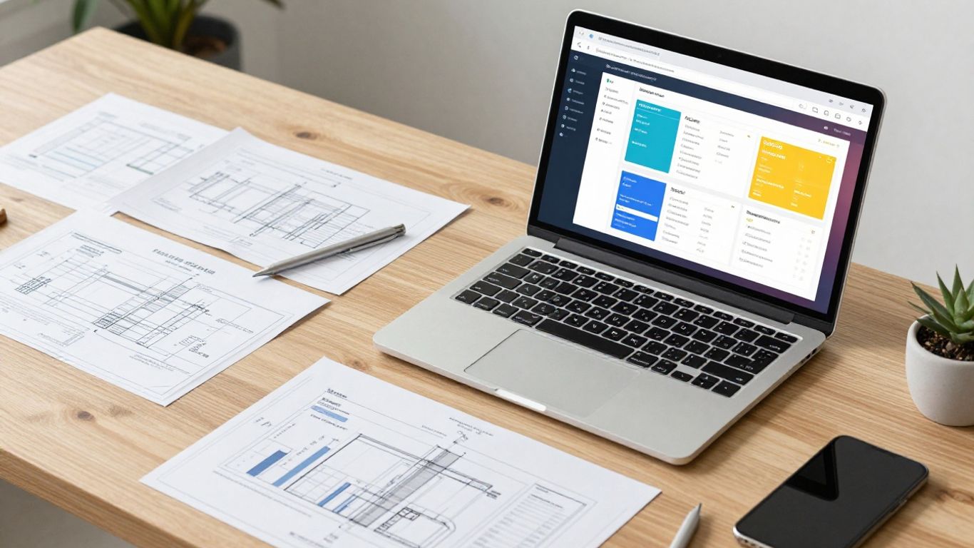 Monday.com CRM interface on a laptop screen.