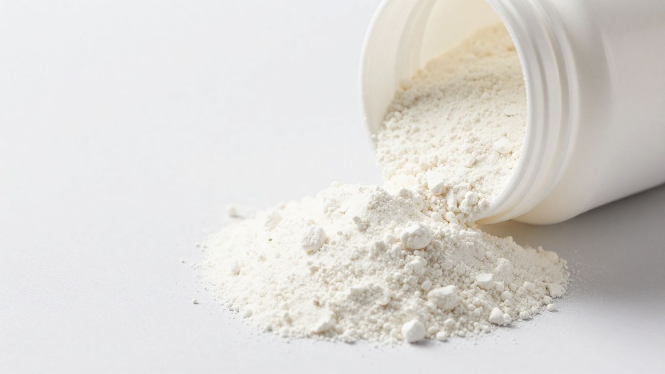 Magnesium glycinate powder scoop and container