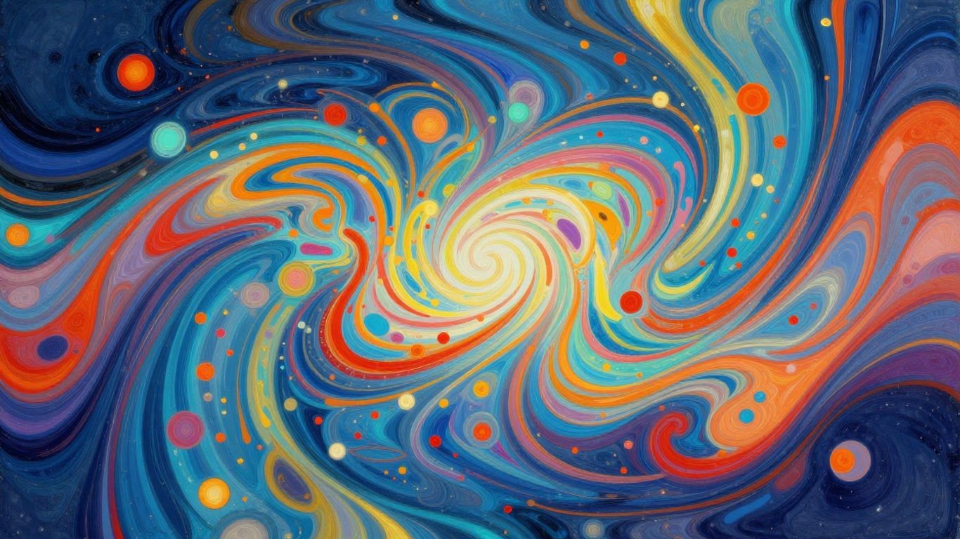 Abstract AI art with swirling colors and patterns.