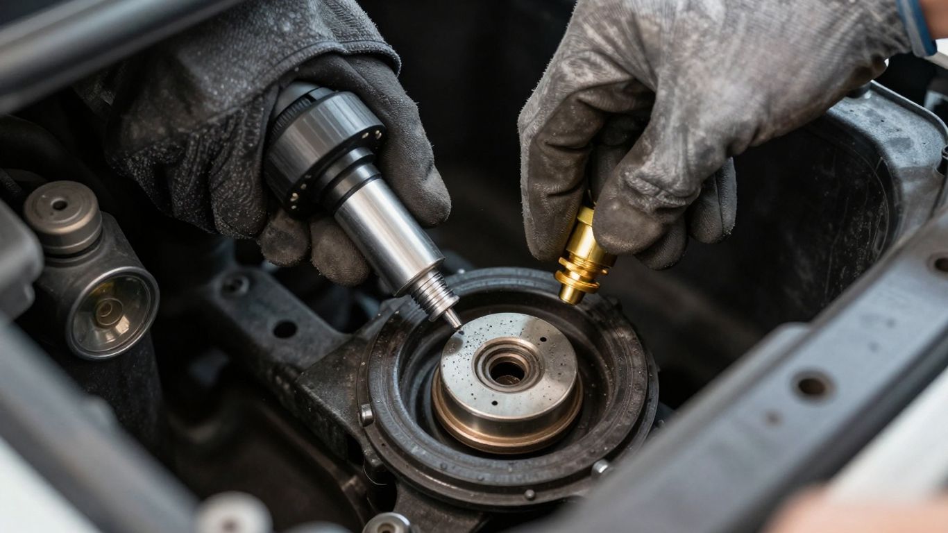 Manual transmission fluid inspection underneath vehicle