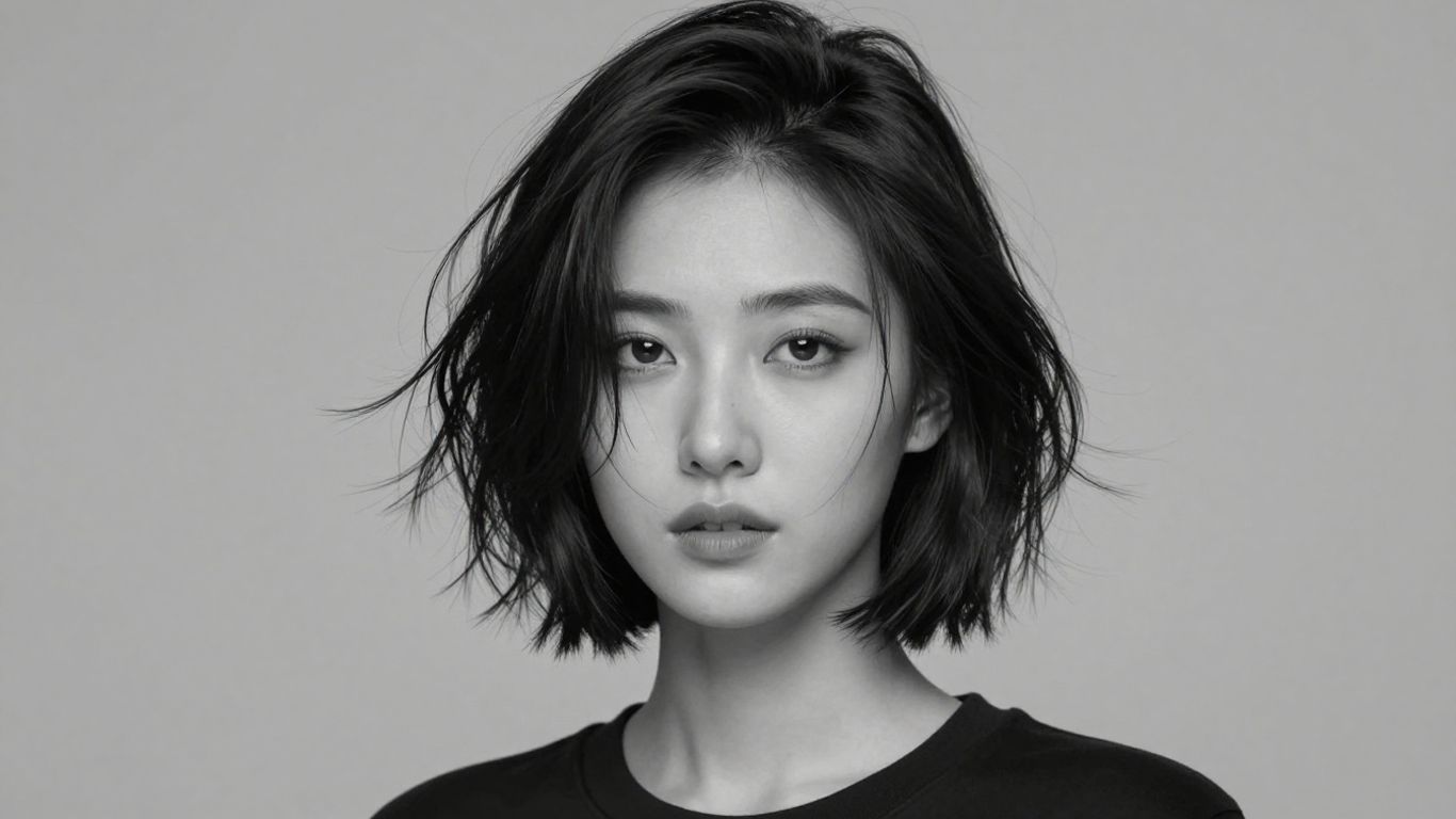 Textured bob hairstyle for women with thinning hair.