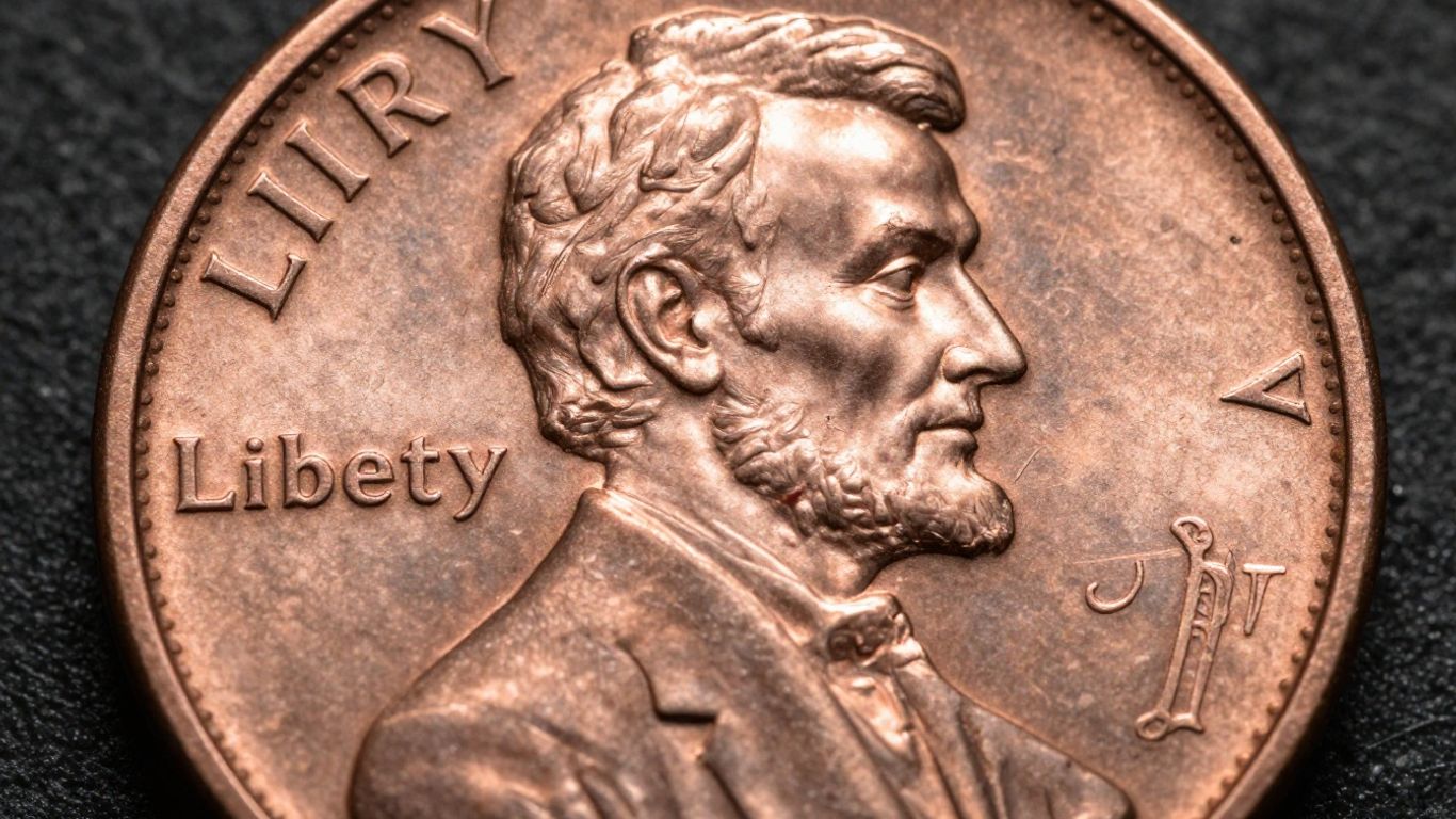 Close-up of a Lincoln cent coin.