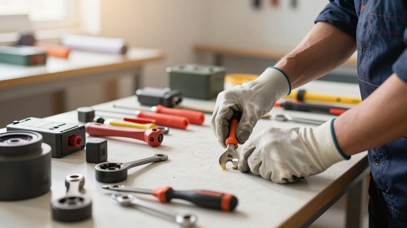 Electrician organizing tools for Google Business Profile setup.