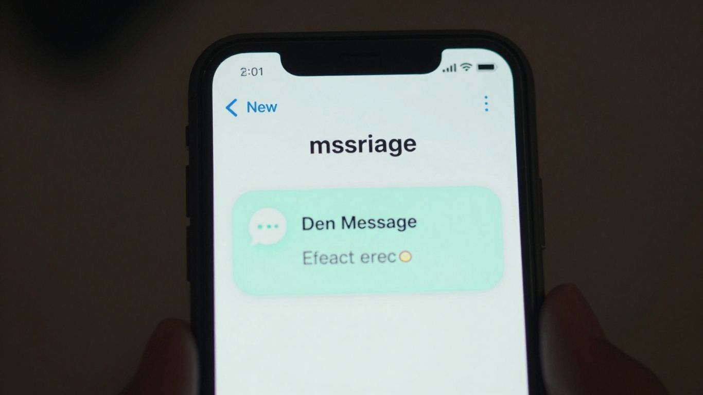 Smartphone showing a new direct message notification.