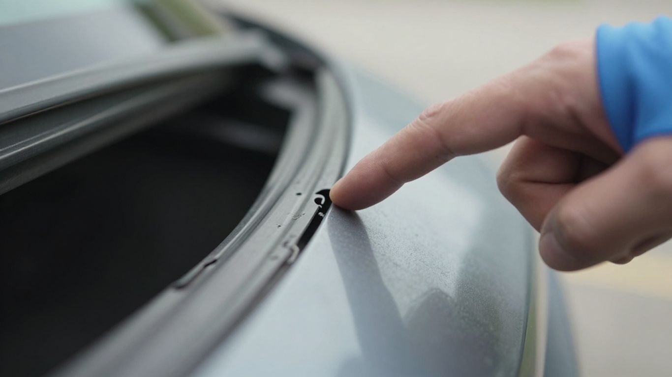 Beschädigter Fahrzeugrahmen mit Riss oder Verformung