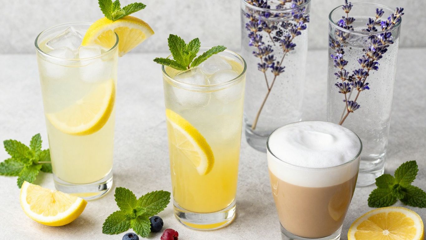 Refreshing non-alcoholic drinks starting with L.