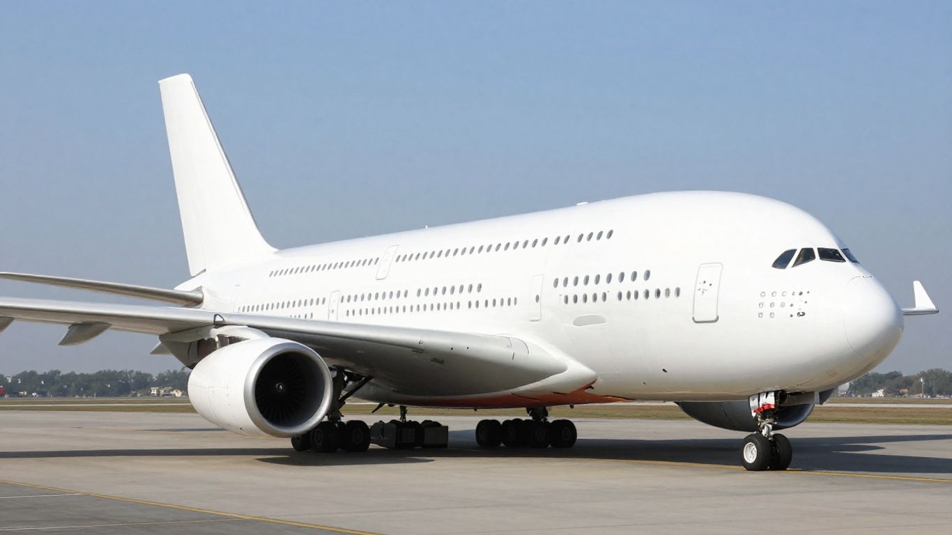Private Airbus A380 parked on tarmac.