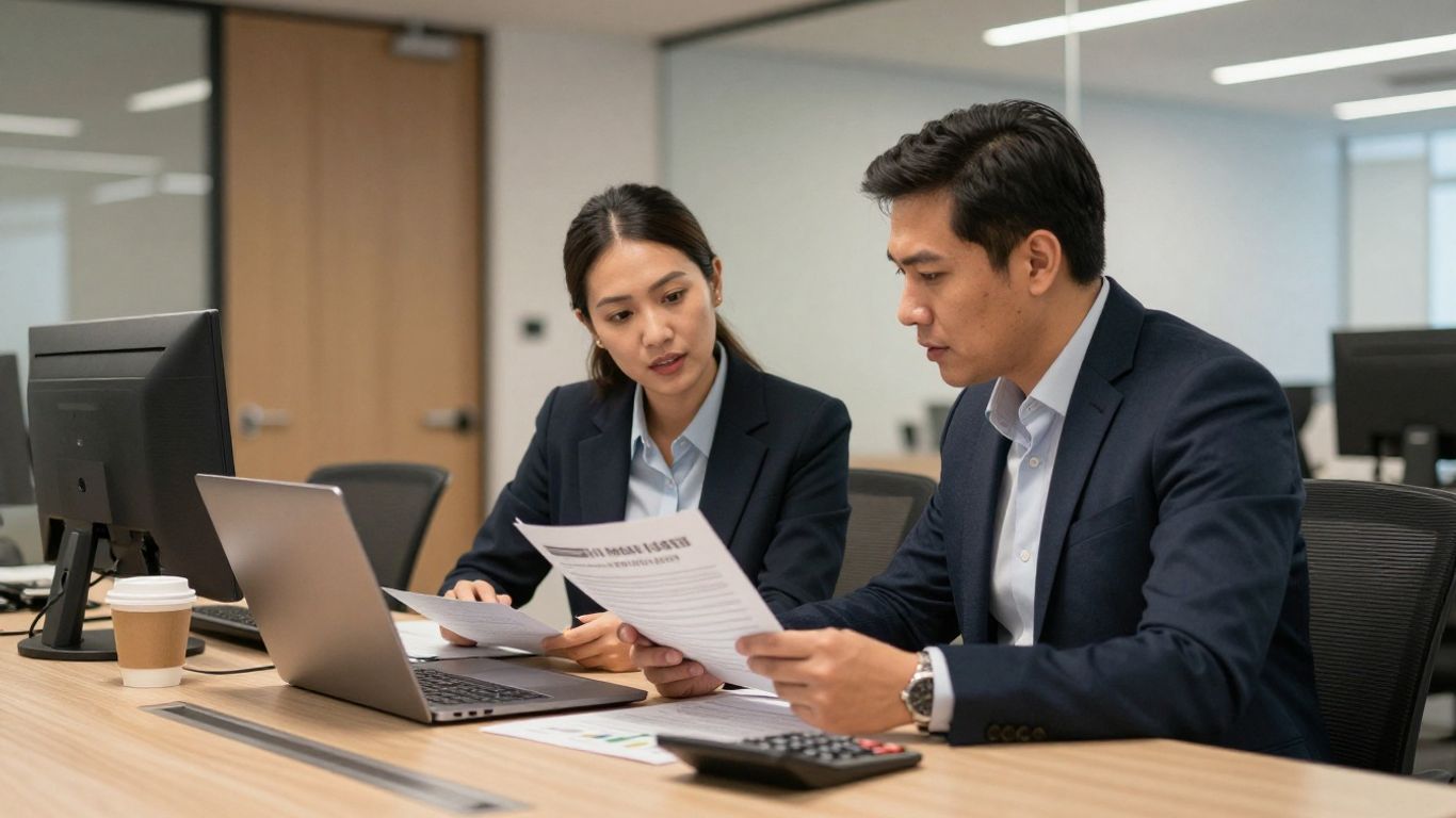 Marketing proposal and budget discussion in Singapore office