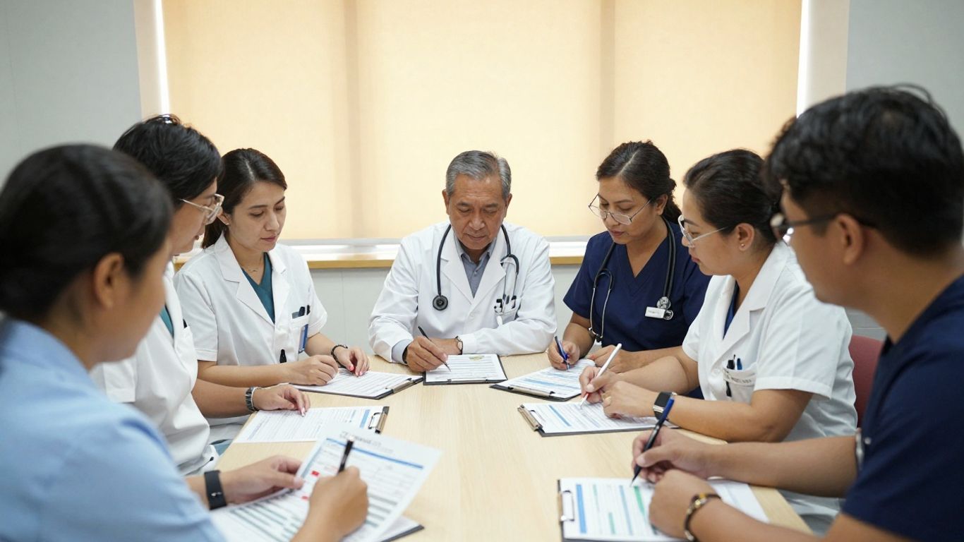 Healthcare practice team reviewing acquisition channels