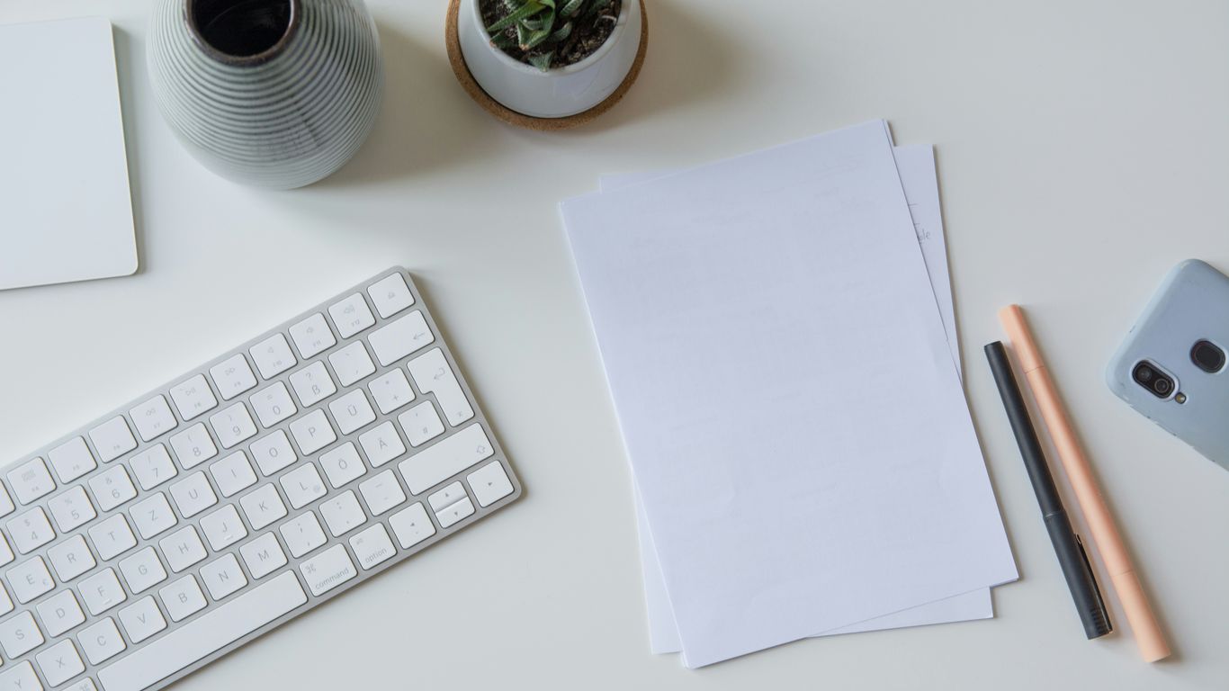 A organized workspace for professional video planning