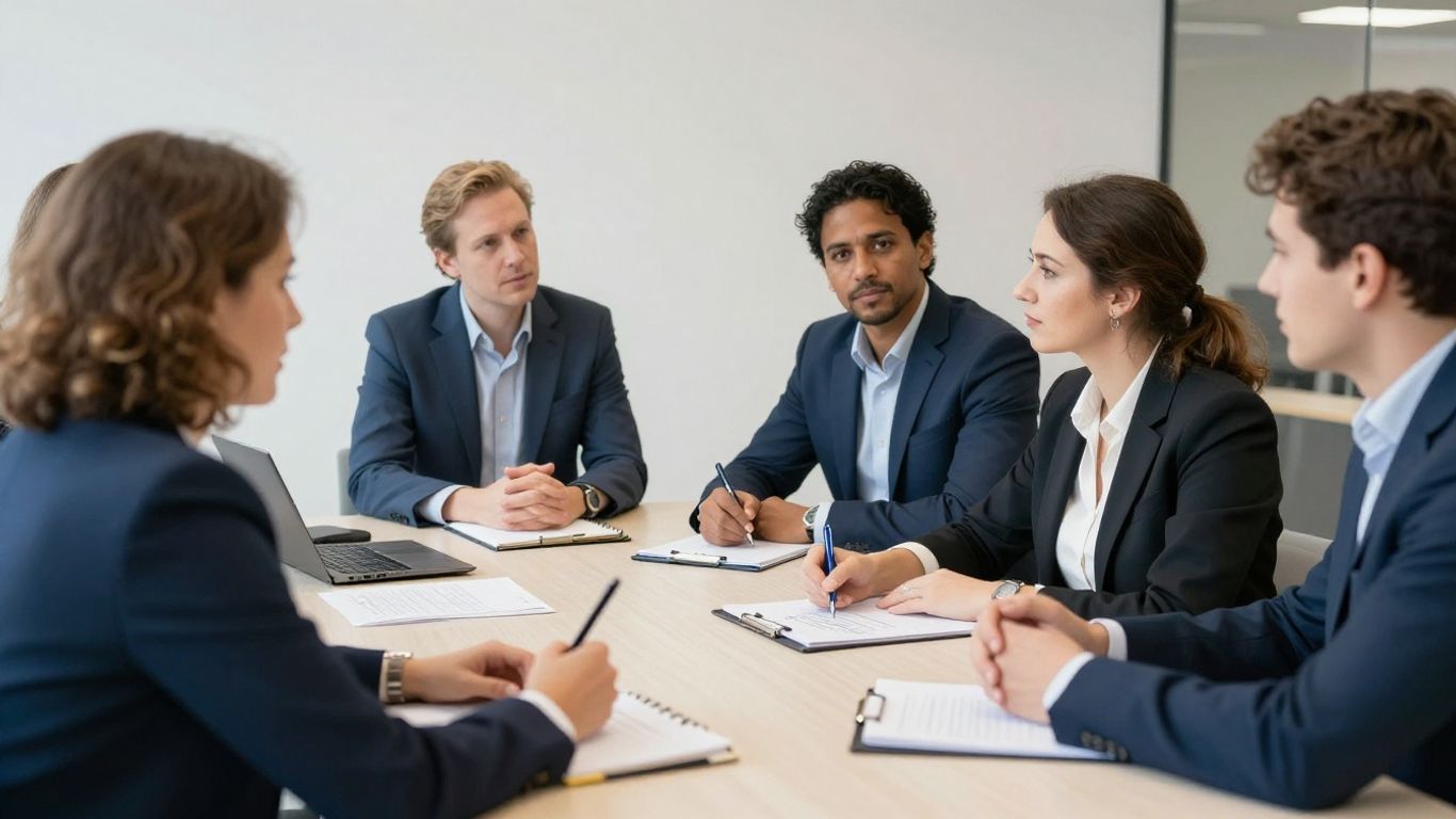 Menschen diskutieren und entwickeln Ideen in einem modernen Büro.