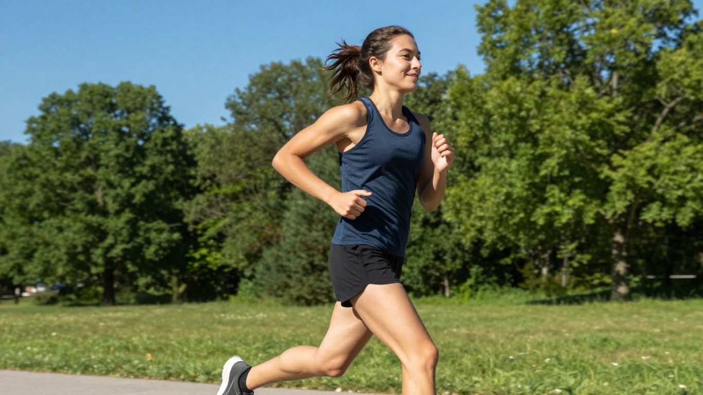 Person jogging outdoors, enjoying physical activity for mental health.