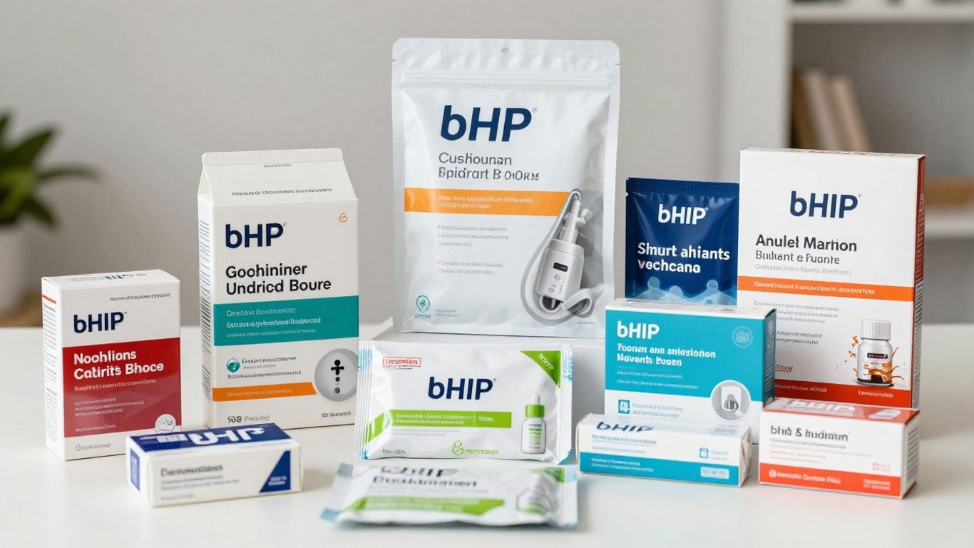 Paquetes de productos bHIP para el negocio.