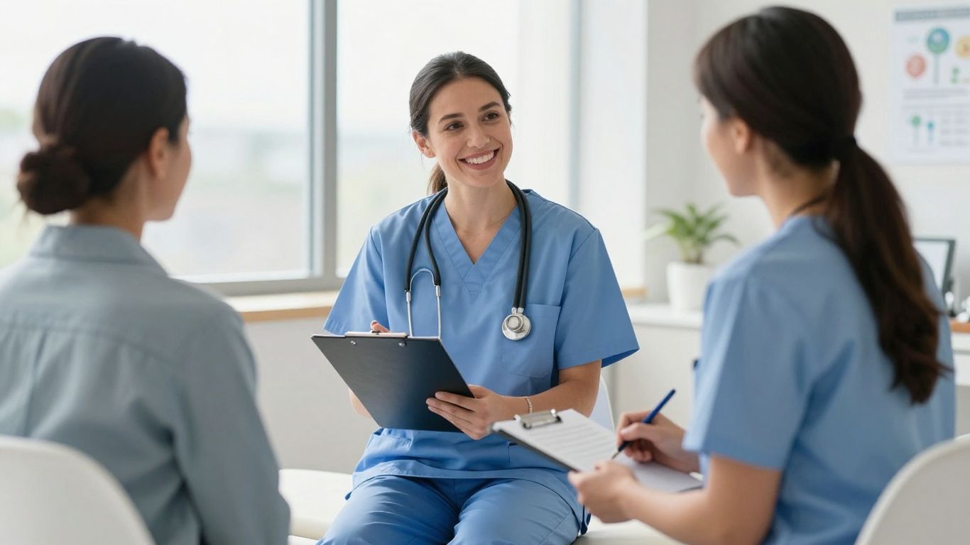 Mental health nurse in Australia caring for a patient.