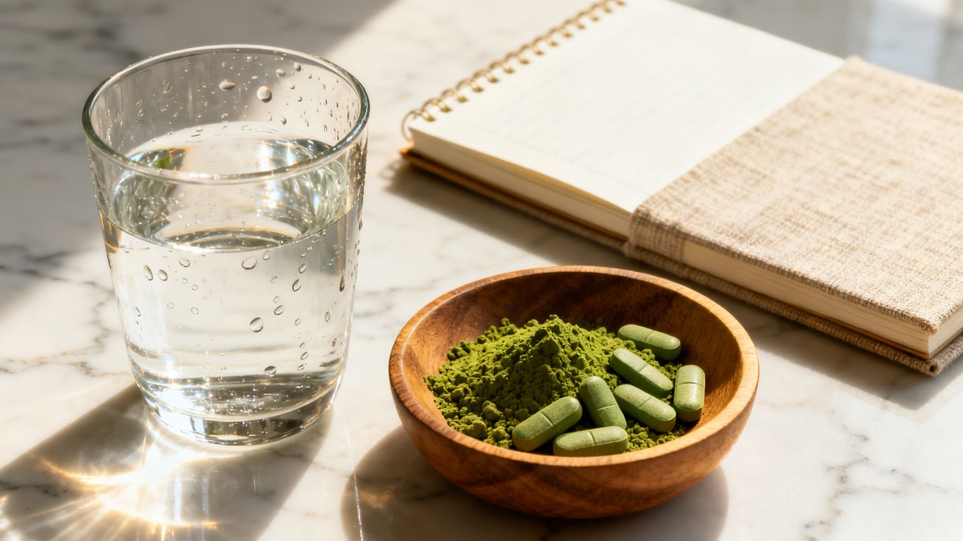 Routine bien-être quotidienne avec compléments