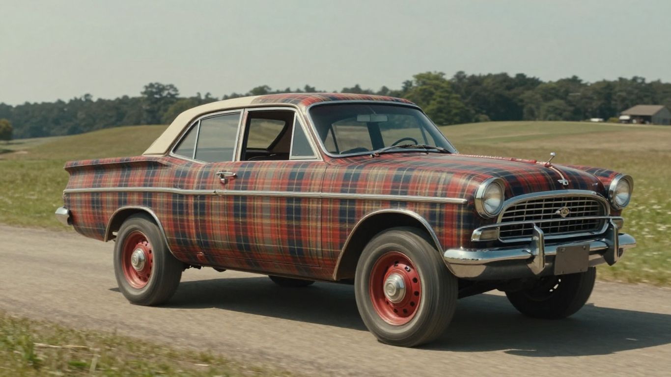 2015 Tartan Prancer vehicle on a film set.