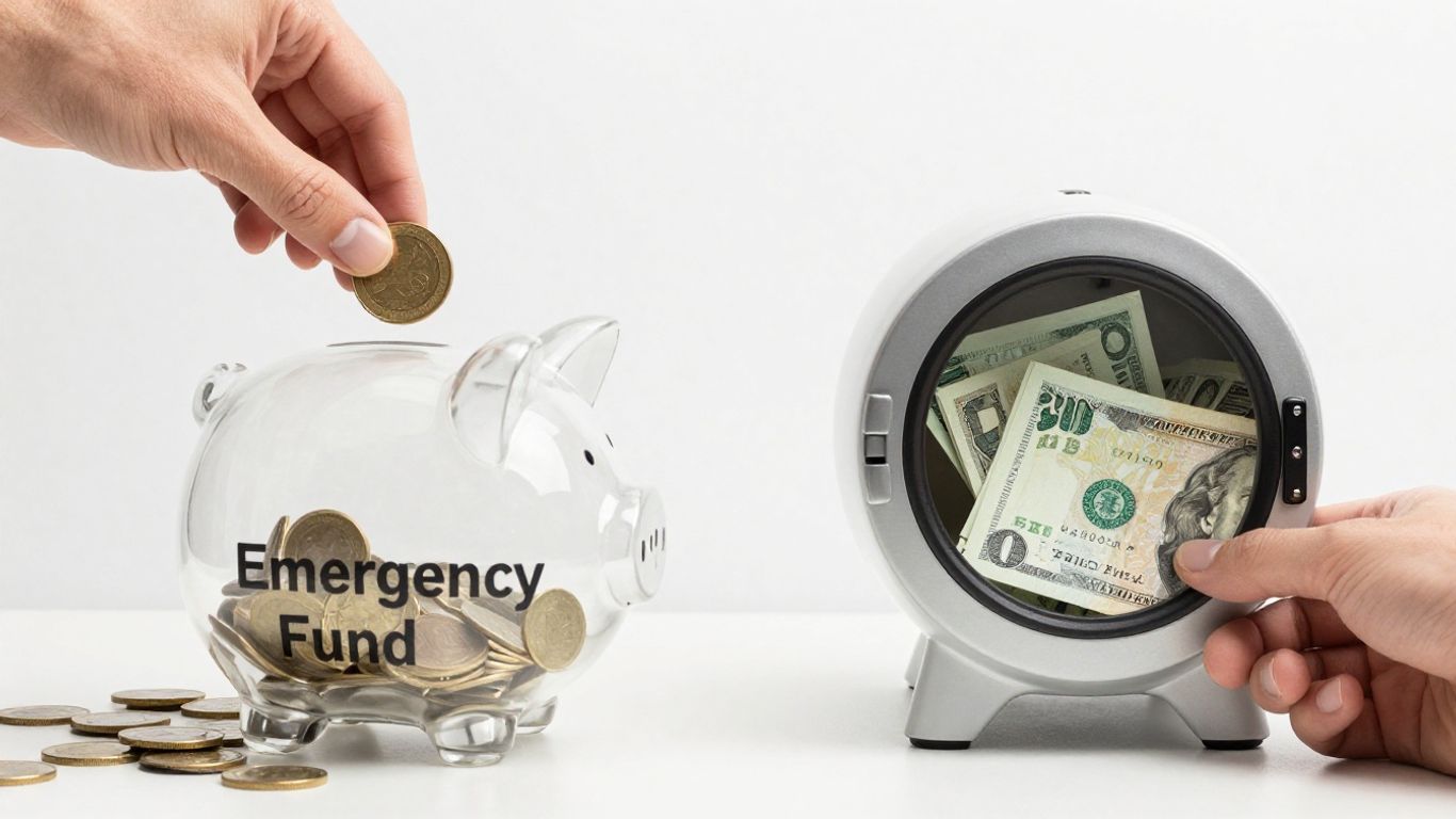 Fondo de emergencia y cuenta de ahorros.