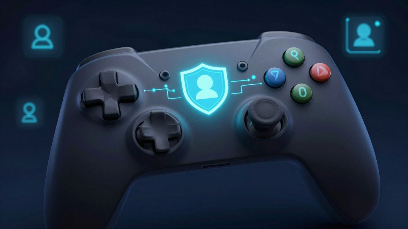 Epic Games parental controls interface illustration.