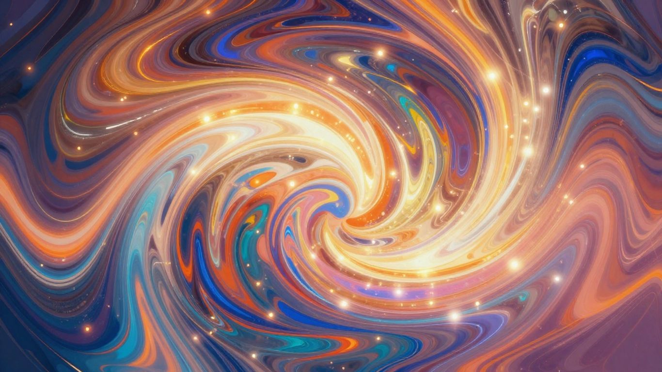 Abstract colorful light swirls