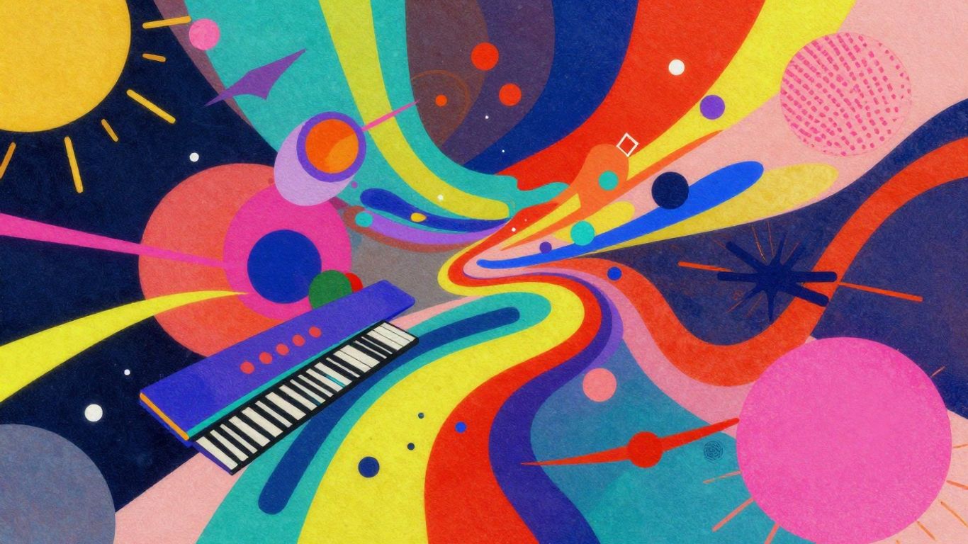 Abstract AI music video visuals
