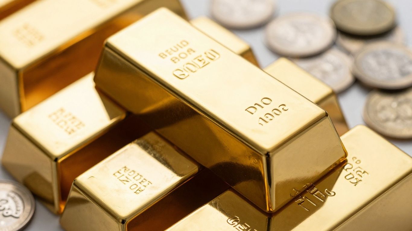 金條和銀幣，避險資產。